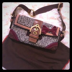 Tweed/wool coach purse